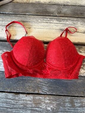 La Senza | Red Lace Push Up Bra
